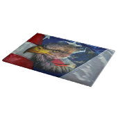 Bald Eagle Wolf American Flag Schneidebrett (Ecke)