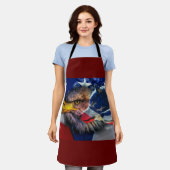 Bald Eagle Wolf American Flag Schürze (Getragen)