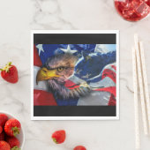 Bald Eagle Wolf American Flag Serviette (Beispiel)