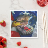 Bald Eagle Wolf American Flag Serviette (Beispiel)
