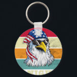 Bald Eagle Women Men Vintage 4th Of July You Free  Schlüsselanhänger<br><div class="desc">A stylish keychain featuring a vintage classic car design. A perfect accessory for car lovers and collectors. Great for everyday use or as a small and thoughtful gift for classic car enthusiasts.</div>