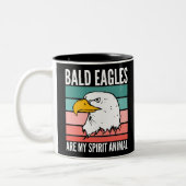 Bald Eagles Are My Spirit Animal Zweifarbige Tasse (Links)