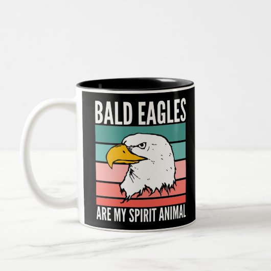 Bald Eagles Are My Spirit Animal Zweifarbige Tasse (Links)