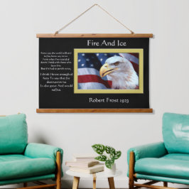 Bald Eagles Kopf sieht dich an Wandteppich Mit Holzrahmen