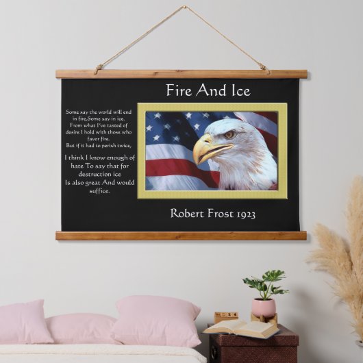 Bald Eagles Kopf sieht dich an Wandteppich Mit Holzrahmen (Schlafzimmer)
