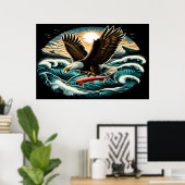 Bald Eagles Majestät im Flug Poster (Heimbüro)