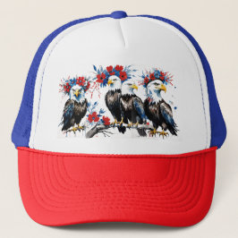 Bald Eagles Red White und Blue Bald Eagles USA Truckerkappe
