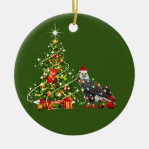 BALD EGELN mit Hutschuh Weihnachten Keramik Ornament