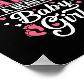 Bald ein Papa zu sein ein schönes Baby Mädchen neu Poster (Ecke)