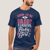 Bald ein Papa zu sein ein schönes Baby Mädchen neu T-Shirt (Vorderseite)