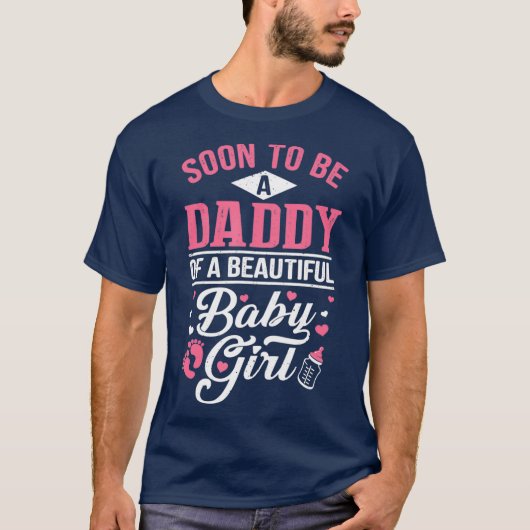 Bald ein Papa zu sein ein schönes Baby Mädchen neu T-Shirt (Vorderseite)