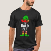Bald Elf Funny Christmas Matching Family T-Shirt (Vorderseite)