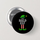 Bald Elf Matching Family Group Christmas Party Pyj Button (Vorne & Hinten)