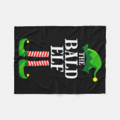 Bald Elf Matching Family Group Christmas Party Pyj Fleecedecke (Vorderseite (Horizontal))