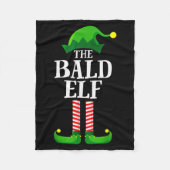 Bald Elf Matching Family Group Christmas Party Pyj Fleecedecke (Vorderseite)