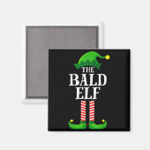 Bald Elf Matching Family Group Christmas Party Pyj Magnet (Vorderseite/Rückseite)