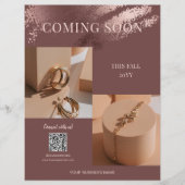 Bald erscheinende Fotos Geschäft Promo QR Code Flyer (Vorne)