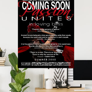 Bald erscheinendes Engagement-Anzeigeplakat Poster