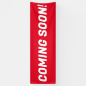 Bald erscheint ein roter und weißer Werbetext Banner (Vertikal)