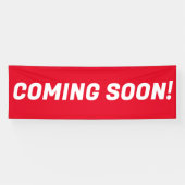 Bald erscheint ein roter und weißer Werbetext Banner (Horizontal)