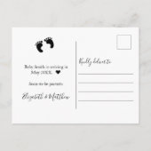 Bald Foto Schwangerschaft Ankündigung Postkarte (Rückseite)