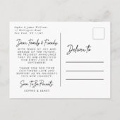 Bald Foto Schwangerschaft Ankündigungspostkarte (Rückseite)