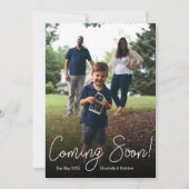 Bald Foto Schwangerschaftsankündigung Karte (Vorderseite)