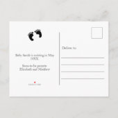 Bald Foto Schwangerschaftsankündigung Postkarte (Rückseite)