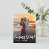 Bald Foto Schwangerschaftsankündigung Postkarte (Stehend Vorderseite)