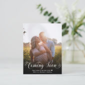 Bald Foto Schwangerschaftsankündigung Postkarte (Stehend Vorderseite)