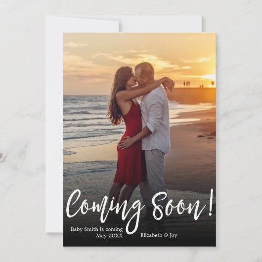 Bald Foto Schwangerschaftsankündigungskarten Einladung (Vorderseite)