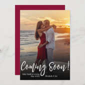 Bald Foto Schwangerschaftsankündigungskarten Einladung (Vorne/Hinten)