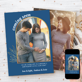 Bald Gold Arch 2 Foto Blaue Schwangerschaft Ankündigung