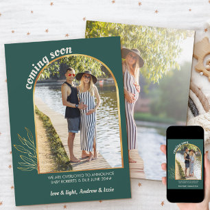 Bald Gold Arch 2 Foto Grüne Schwangerschaft Ankündigung