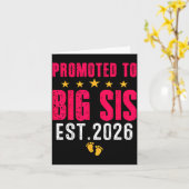 Bald große Schwester 2026 Lustig Zur großen Schwes Karte (Gelbe Blume)