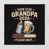 Bald Großvater Est 2026 Babyankündigung  Einladung (Vorderseite)