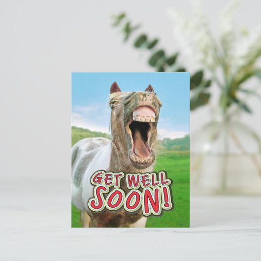 BALD GUT WERDEN POSTKARTE (Stehend Vorderseite)