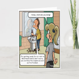 Bald Head Island Funny Birthday Card Karte