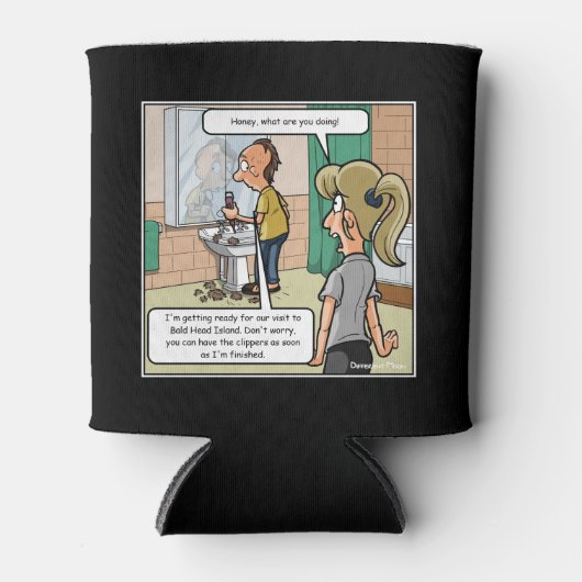 Bald Head Island Funny Can Cooler Dosenkühler (Vorderseite)