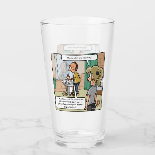 Bald Head Island Funny Drink Glass Glas (Rückseite)