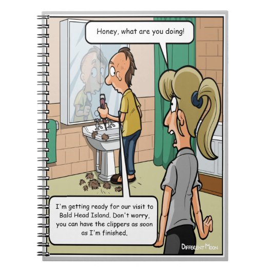 Bald Head Island Funny Notebook Notizblock (Vorderseite)