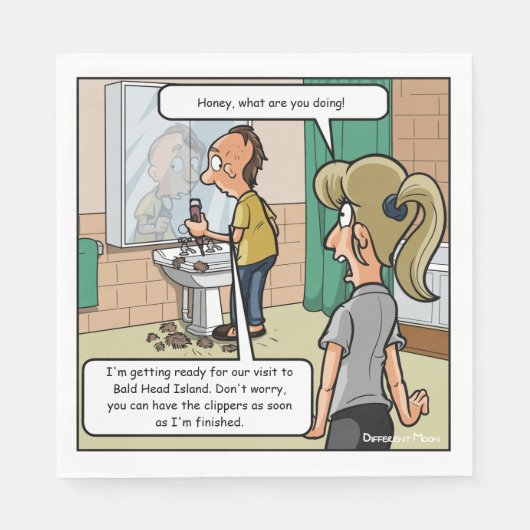 Bald Head Island Funny Party Napkins Serviette (Vorderseite)