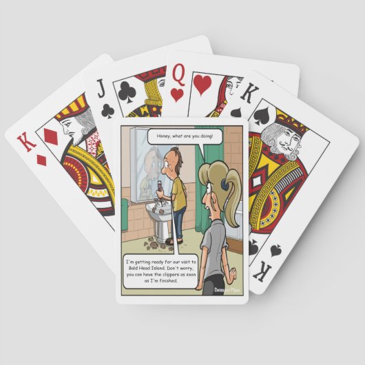 Bald Head Island Funny Playing Cards Spielkarten (Rückseite)
