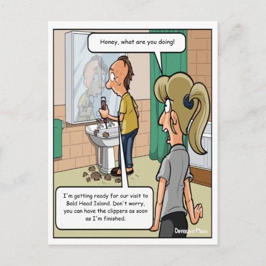 Bald Head Island Funny Postcard Postkarte (Vorderseite)