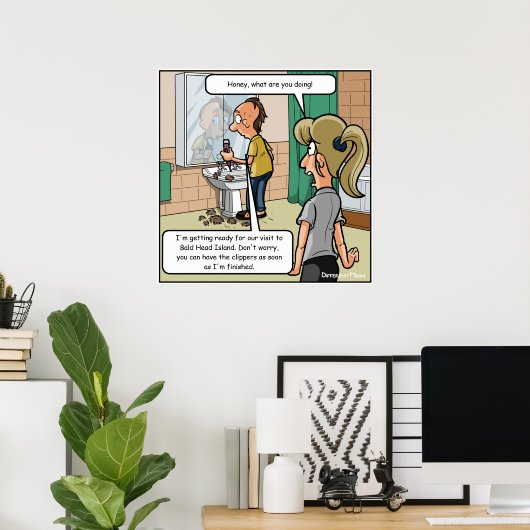 Bald Head Island Funny Poster (Heimbüro)