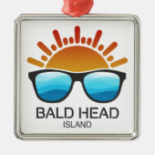 Bald Head Island North Carolina Sonnenbrille Ornament Aus Metall (Vorne)