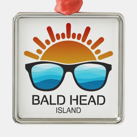 Bald Head Island North Carolina Sonnenbrille Ornament Aus Metall (Vorne)