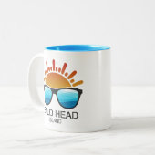 Bald Head Island North Carolina Sonnenbrille Zweifarbige Tasse (Vorderseite Links)