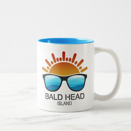 Bald Head Island North Carolina Sonnenbrille Zweifarbige Tasse (Rechts)