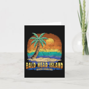 Bald Head Island North Carolina Vintag erschüttert Karte